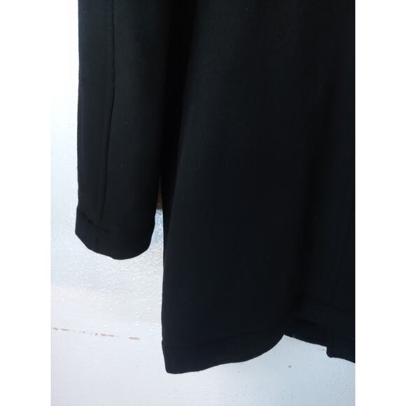 Kenneth Cole Reaction Black Wool & Cashmere Full Zip & Button Coat Size L - Picture 7 of 8